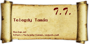 Telegdy Tamás névjegykártya