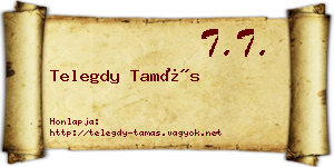 Telegdy Tamás névjegykártya